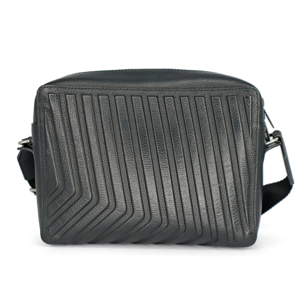 Balenciaga Bag Camera leather chevron calfskin embossed Car black